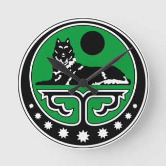 Wall Clock Chechen Wolf ラウンド壁時計
