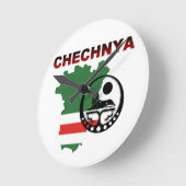 Wall Clock Chechnya ラウンド壁時計 (傾斜)