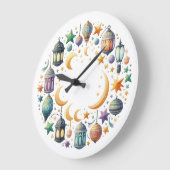 Wall Clock-Eid Mubarak Wreath Wall Clock ラージ壁時計 (傾斜)