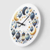 Wall Clock-Eid Mubarak Wreath Wall Clock ラージ壁時計 (傾斜)