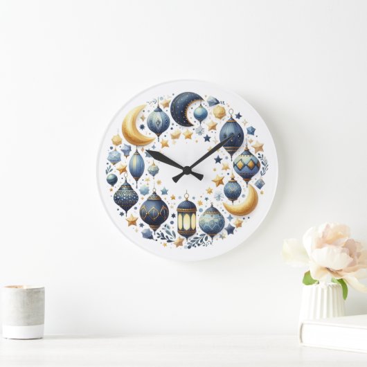 Wall Clock-Eid Mubarak Wreath Wall Clock ラージ壁時計 (ホーム)