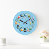 Wall Clock-Eid Mubarak Wreath Wall Clock ラージ壁時計 (ホーム)