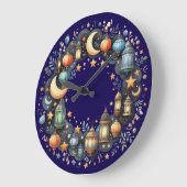 Wall Clock-Eid Mubarak Wreath Wall Clock ラージ壁時計 (傾斜)