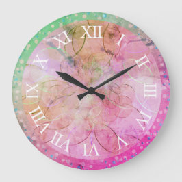 Wall Clock - Elegant Pink Wall Clock ラージ壁時計