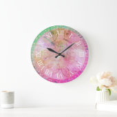 Wall Clock - Elegant Pink Wall Clock ラージ壁時計 (ホーム)