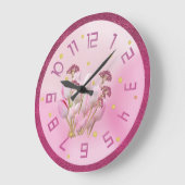 Wall Clock - Flowers with Enchanting Colors ラージ壁時計 (傾斜)