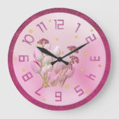 Wall Clock - Flowers with Enchanting Colors ラージ壁時計 (正面)