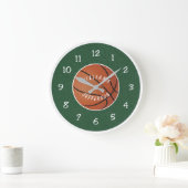 Wall Clock for Basketball Fan personalize ラージ壁時計 (ホーム)