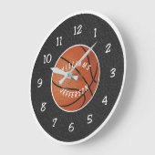 Wall Clock for Basketball Fan personalize ラージ壁時計 (傾斜)