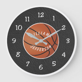 Wall Clock for Basketball Fan personalize ラージ壁時計