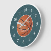 Wall Clock for Basketball Fan personalize ラージ壁時計 (傾斜)
