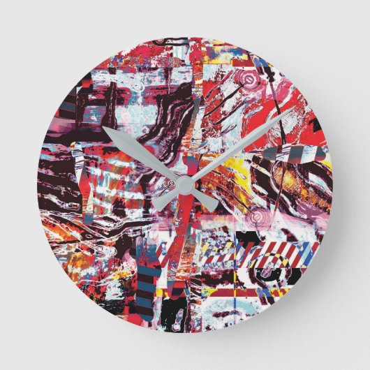 Wall Clock – Fragmented Pulse ラウンド壁時計 (正面)