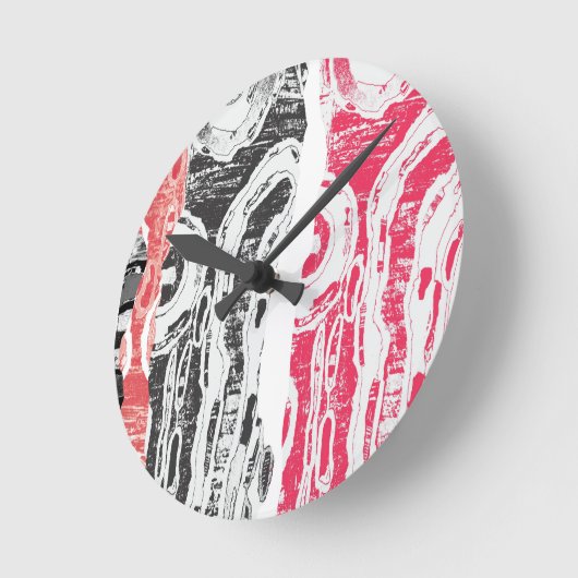 Wall Clock – Friction Lands Abstract Design ラウンド壁時計 (傾斜)