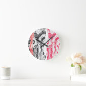 Wall Clock – Friction Lands Abstract Design ラウンド壁時計 (ホーム)