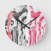 Wall Clock – Friction Lands Abstract Design ラウンド壁時計 (正面)