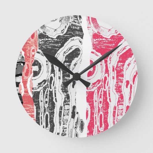 Wall Clock – Friction Lands Abstract Design ラウンド壁時計 (正面)