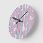 Wall Clock – Gingham Orchard ラウンド壁時計 (傾斜)
