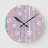 Wall Clock – Gingham Orchard ラウンド壁時計 (正面)