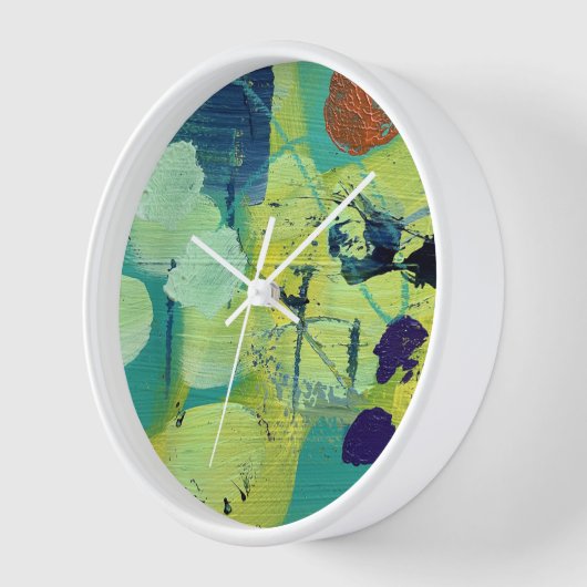Wall Clock in Open Meadow/Fencepostsデザイン 壁時計 (傾斜)