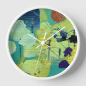 Wall Clock in Open Meadow/Fencepostsデザイン 壁時計 (正面)