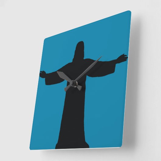 Wall Clock    jesus christ  スクエア壁時計 (傾斜)