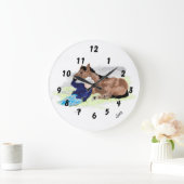 Wall Clock : Life Of A Cowboy . ラージ壁時計 (ホーム)
