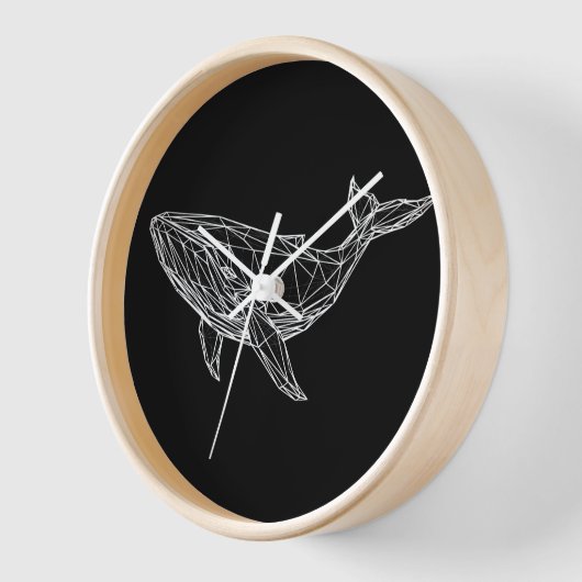 Wall Clock Modern Geometric Whale 壁時計 (傾斜)