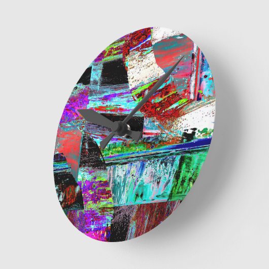 Wall Clock – Neon Pulse ラウンド壁時計 (傾斜)