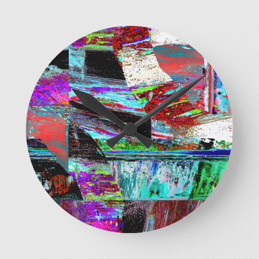 Wall Clock – Neon Pulse ラウンド壁時計 (正面)