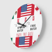 Wall Clock Opening & Final Match 2026 MX-US-CA ラージ壁時計 (傾斜)