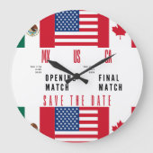 Wall Clock Opening & Final Match 2026 MX-US-CA ラージ壁時計 (正面)