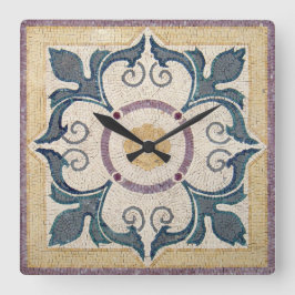 Wall Clock - Square Tile Design スクエア壁時計
