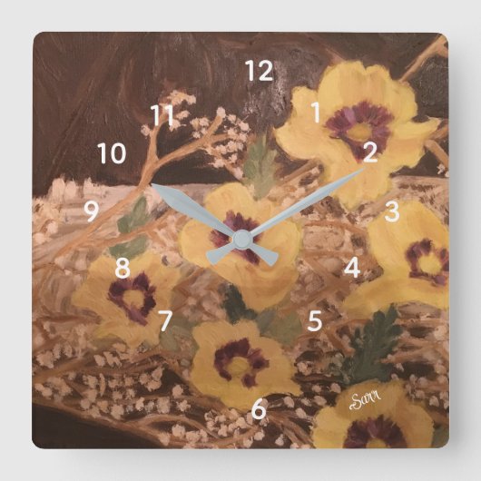 Wall Clock : Still Life スクエア壁時計 (正面)