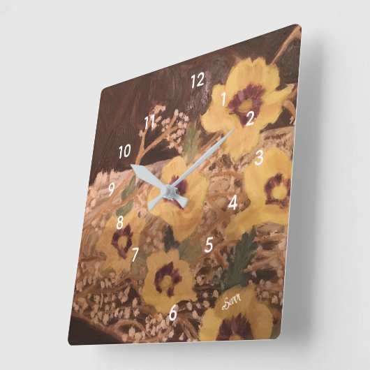 Wall Clock : Still Life スクエア壁時計 (傾斜)