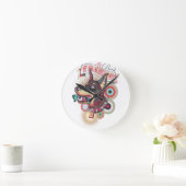 Wall Clock – Urban Loyalty Doberman Pop-Art Design ラウンド壁時計 (ホーム)