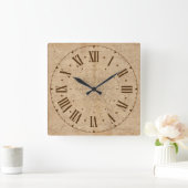 wall clock vintage style roman letters スクエア壁時計 (ホーム)