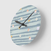 Wall Clock – Whimsy Faces ラウンド壁時計 (傾斜)