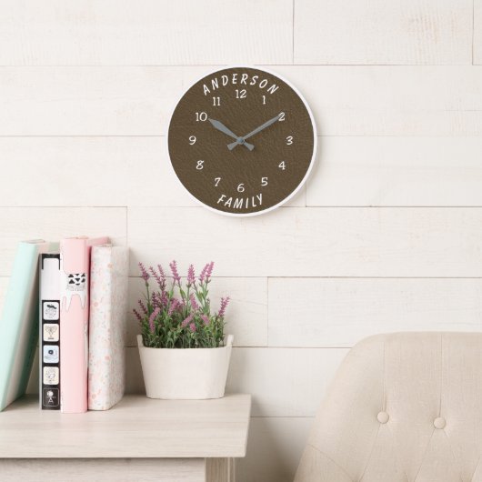 Wall Clock with Family Name ラージ壁時計 (読書スペース)