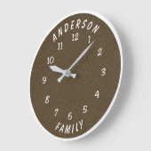 Wall Clock with Family Name ラージ壁時計 (傾斜)