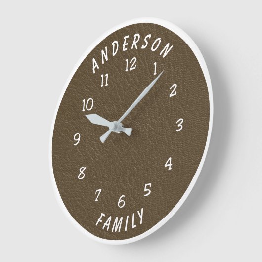 Wall Clock with Family Name ラージ壁時計 (傾斜)