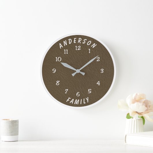 Wall Clock with Family Name ラージ壁時計 (ホーム)