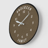 Wall Clock with Family Name ラージ壁時計 (傾斜)