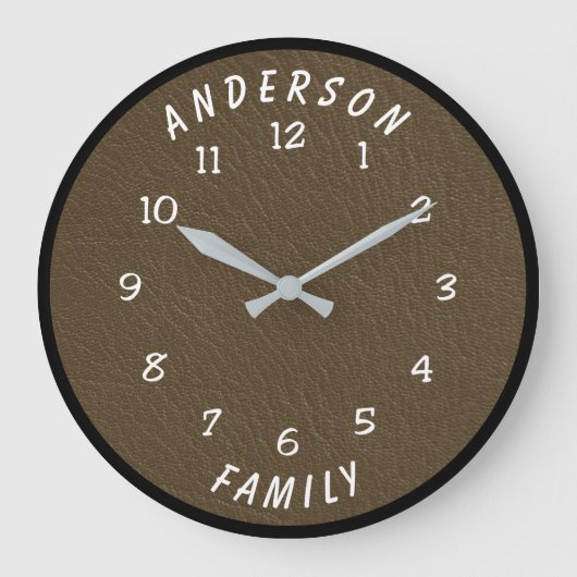 Wall Clock with Family Name ラージ壁時計 (正面)