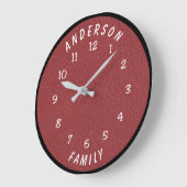 Wall Clock with Family Name ラージ壁時計 (傾斜)