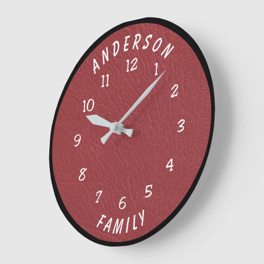 Wall Clock with Family Name ラージ壁時計 (傾斜)