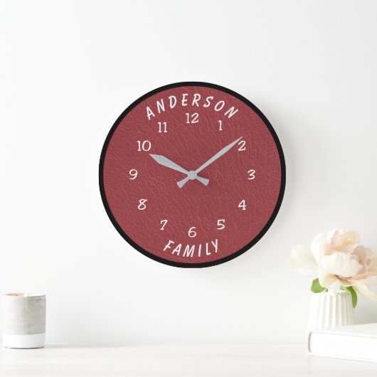 Wall Clock with Family Name ラージ壁時計 (ホーム)