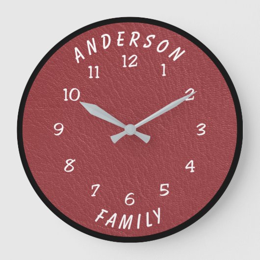 Wall Clock with Family Name ラージ壁時計 (正面)