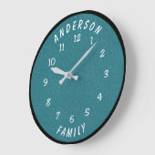 Wall Clock with Family Name ラージ壁時計 (傾斜)