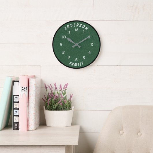 Wall Clock with Family Name ラージ壁時計 (読書スペース)