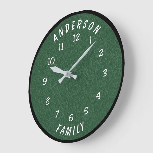 Wall Clock with Family Name ラージ壁時計 (傾斜)